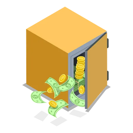 Bank safety vault  Illustration