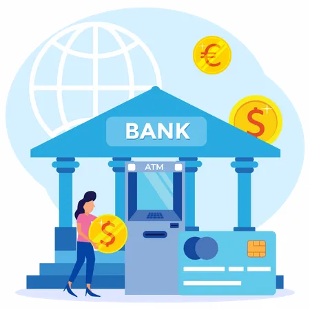 Bank saving Illustration