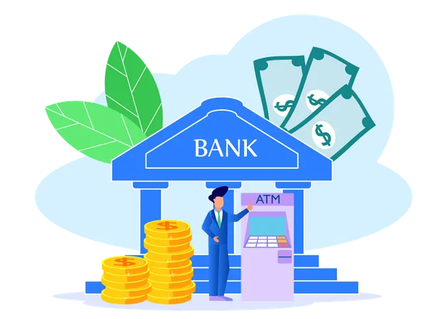 Bank Saving Illustration