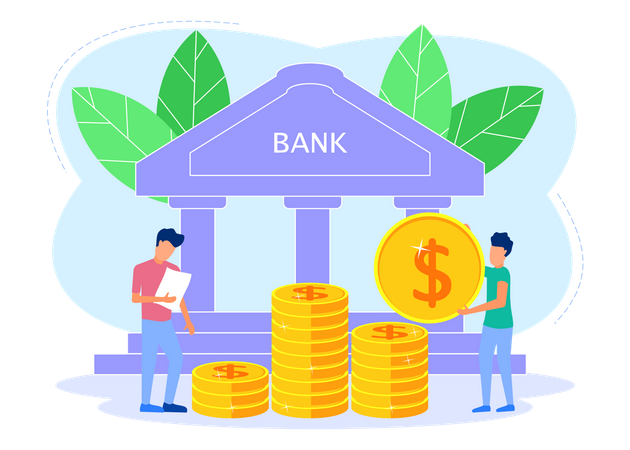 Bank Saving  Illustration