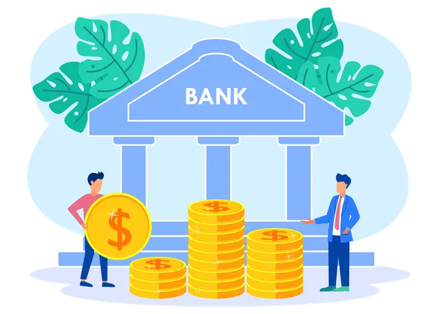 Bank Saving  Illustration