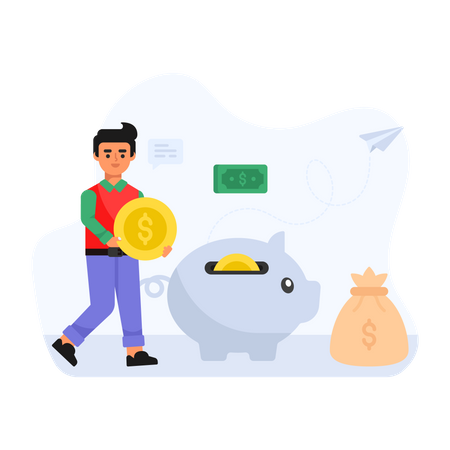 Bank Saving  Illustration