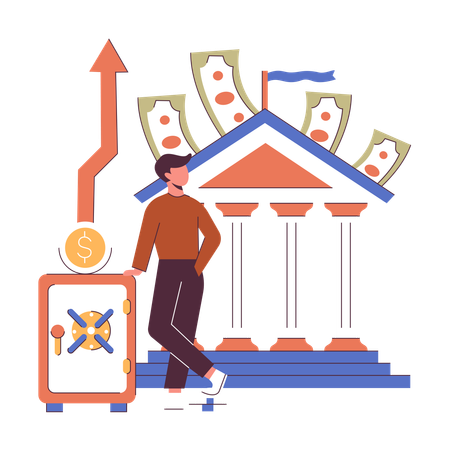 Bank Saving  Illustration