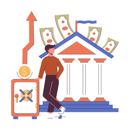 Bank Saving  Illustration