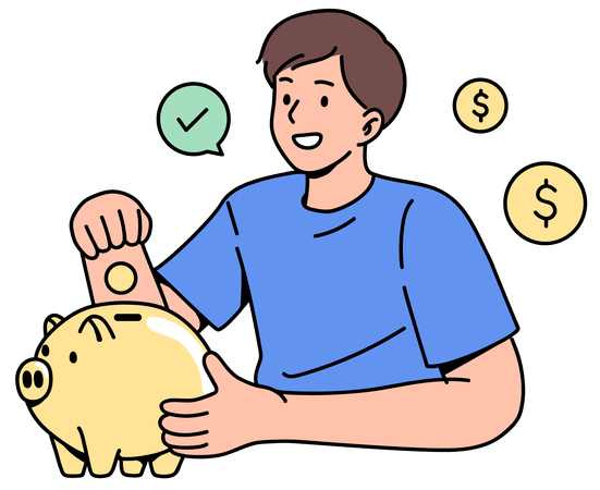 Bank savings  Illustration