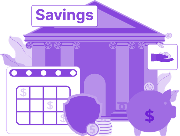 Bank Savings  Illustration