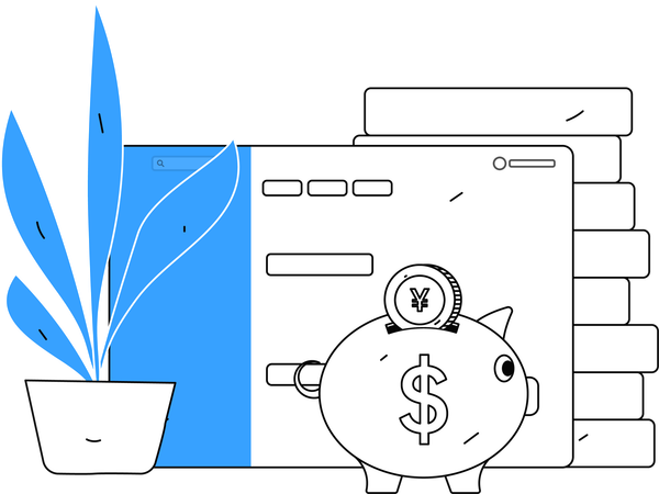 Bank savings account record  Illustration