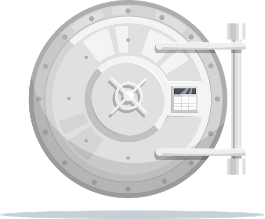 Bank secure armoured vault  Illustration