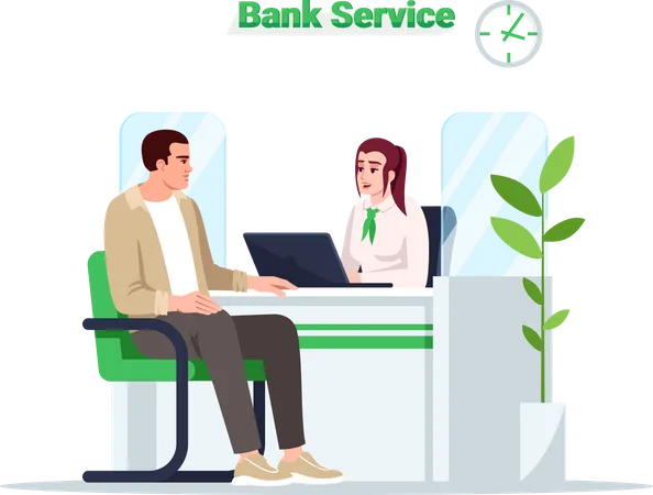 Bank service Illustration