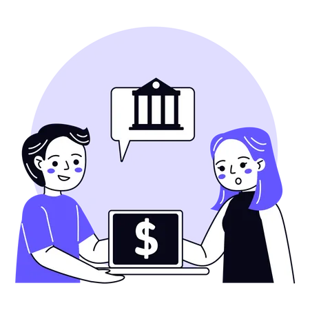 Bank Service  Illustration