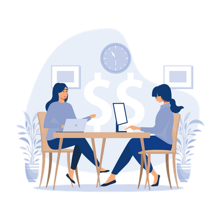 Bank services for business  イラスト