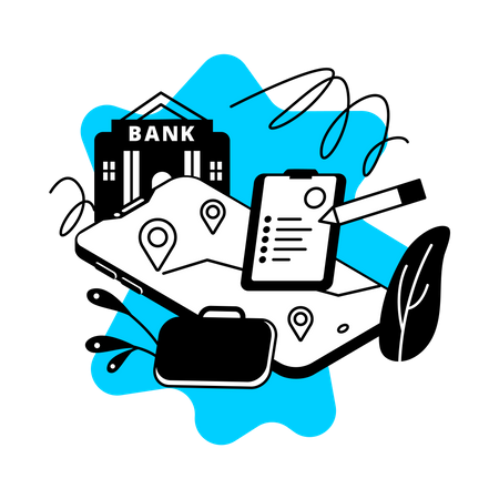 Bank survey App  Illustration