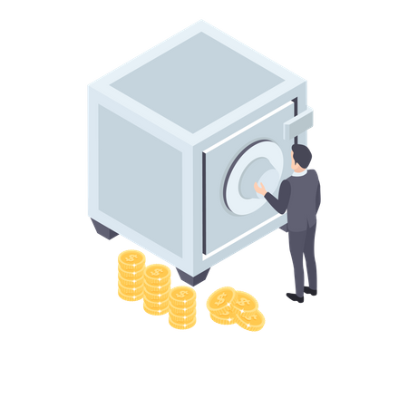 Bank vault  Illustration