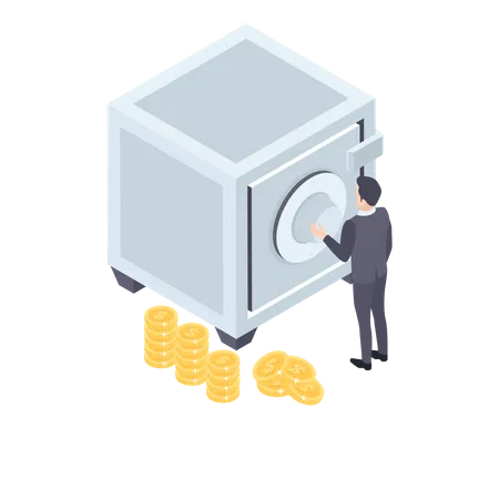 Bank vault  Illustration