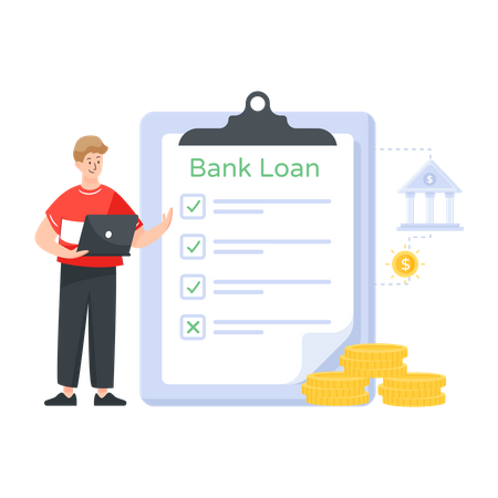 Bankdarlehen  Illustration