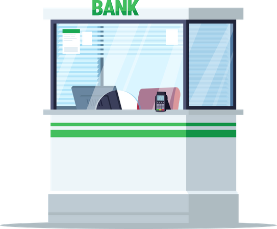 Bankempfangsfenster  Illustration