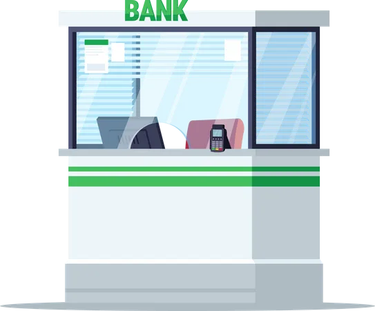 Bankempfangsfenster  Illustration