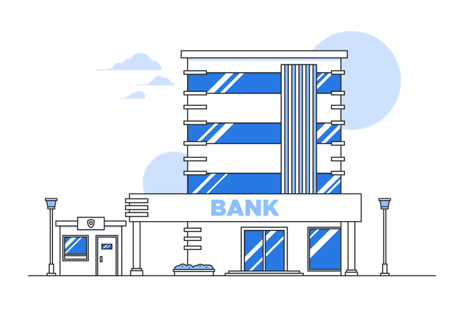 Bankgebäude  Illustration