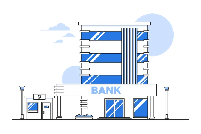 Bankgebäude  Illustration