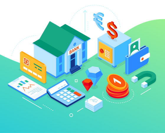 Banking and investment  Illustration