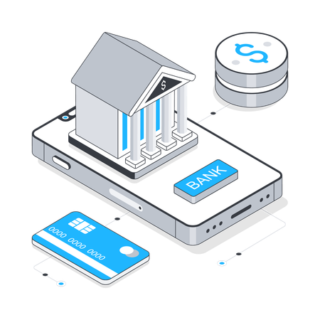 Banking App for mobile  Illustration