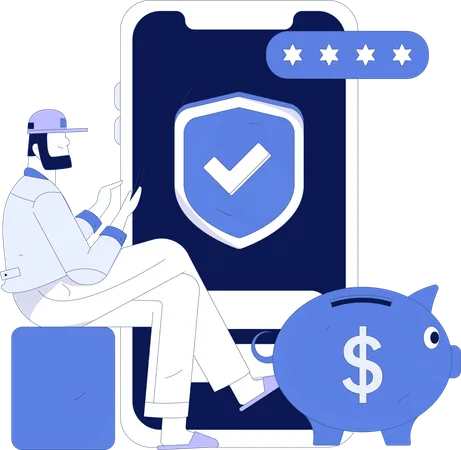 Banking App  Illustration