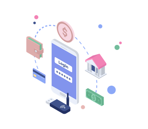 Banking app  Illustration