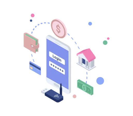 Banking app  Illustration