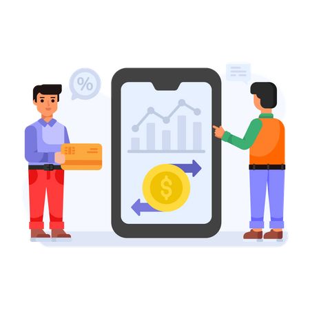 Banking App  Illustration