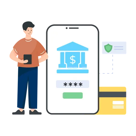 Banking App  Illustration