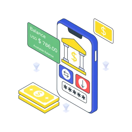 Banking App  Illustration