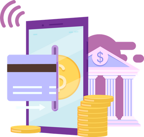 Banking App  Illustration