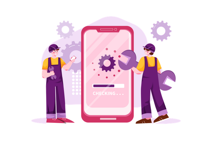 Banking application under maintenance  Illustration