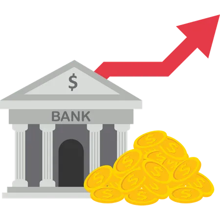 Banking business growth  Illustration
