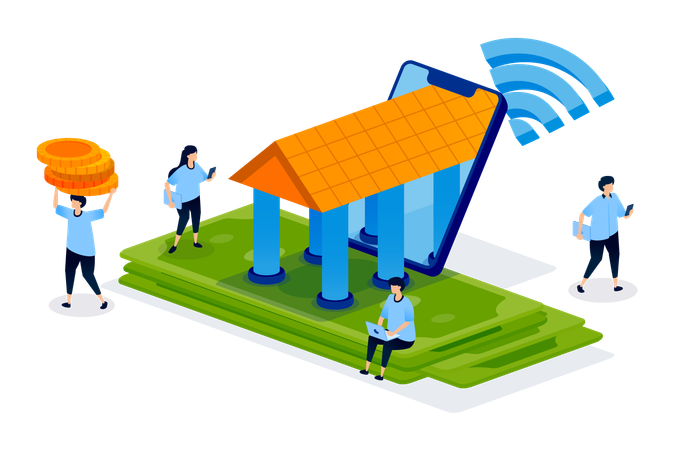 Banking Financial Apps That Improve Lending Experience and Access to Trusted Finance Services  Illustration