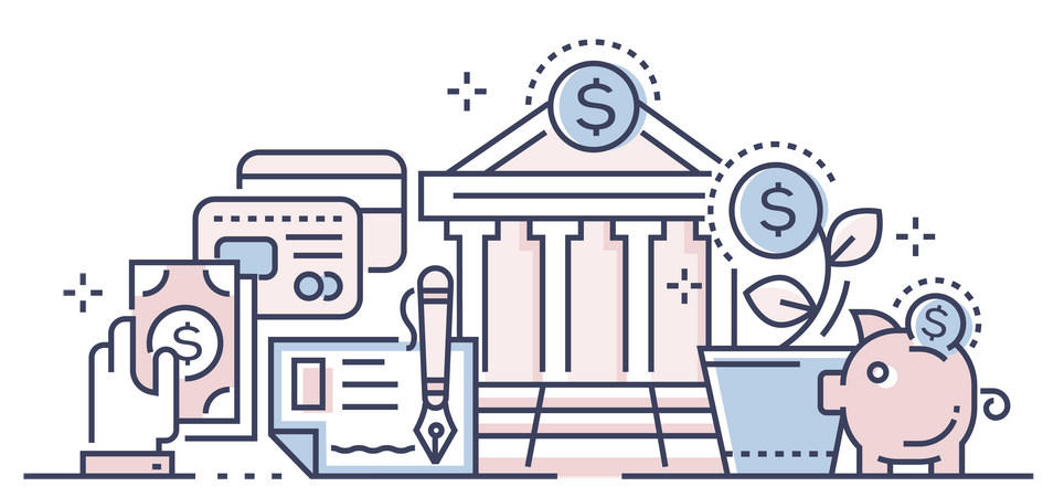 Banking service  Illustration