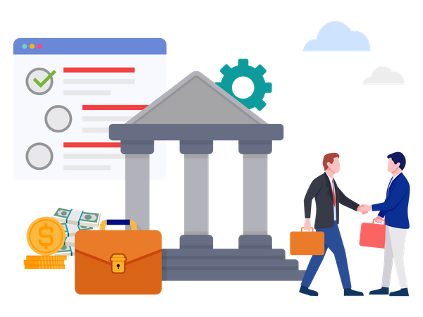 Banking service  Illustration
