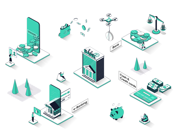 Banking services  Illustration