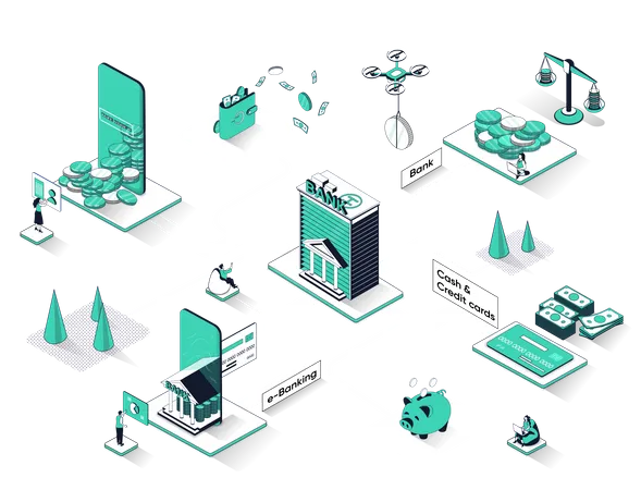 Banking services  Illustration