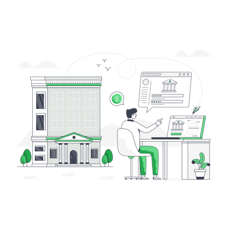 Banking Website  Illustration