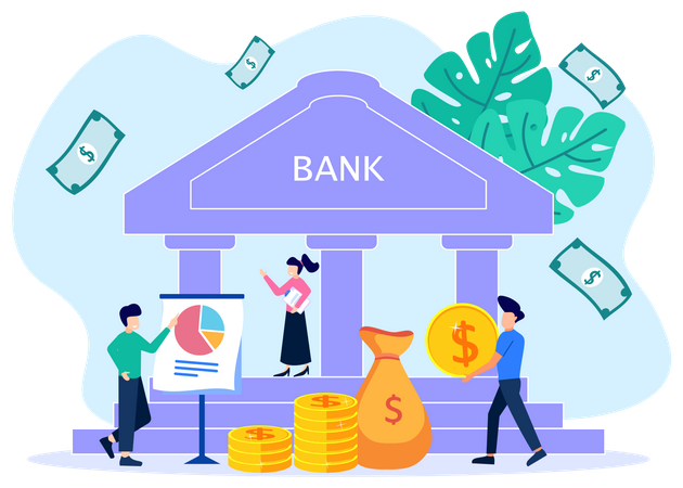 Bankmanagement  Illustration