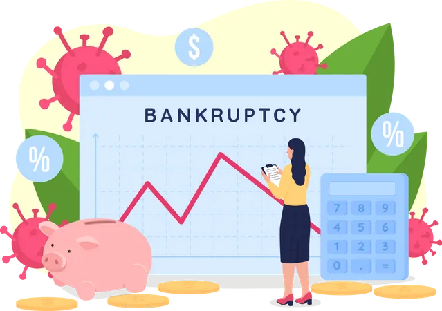 Bankruptcy analytics Illustration