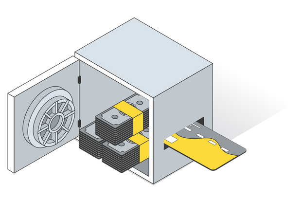 Bankschließfach  Illustration