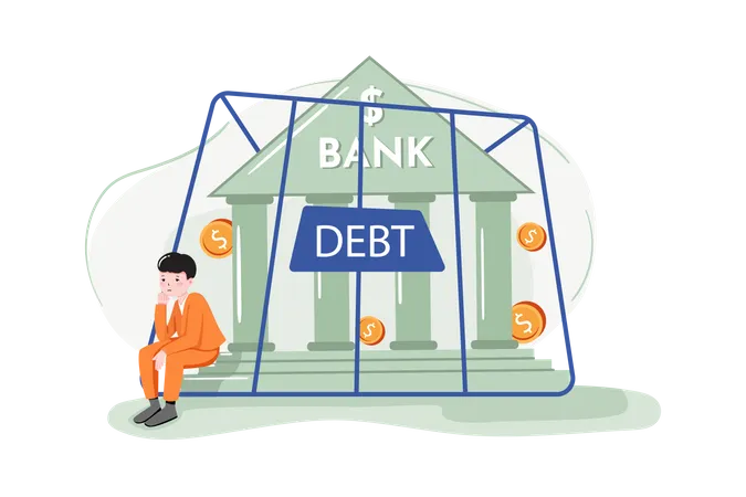 Bankschulden  Illustration
