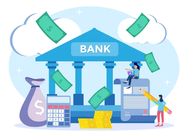 Bankdienstleistungen  Illustration