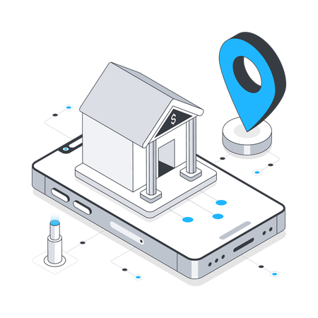 Bankstandort  Illustration