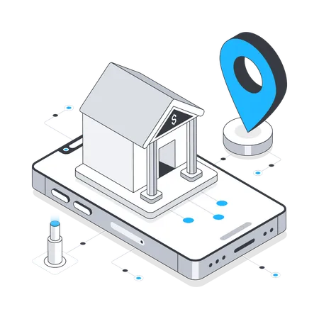 Bankstandort  Illustration