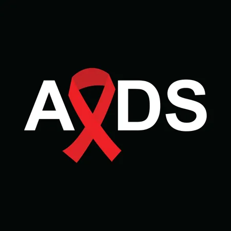 Bandeira Com Fita Vermelha. Cartaz com símbolo para o Dia Mundial da Aids, 1º de dezembro. Modelo de design, ilustração vetorial.  Ilustração