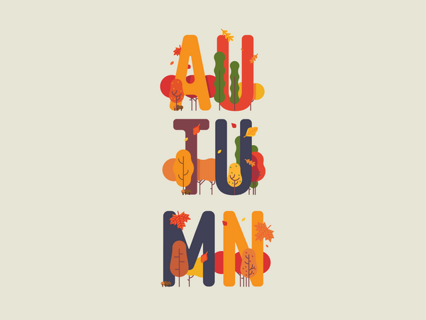 Banner temático de otoño  Ilustración