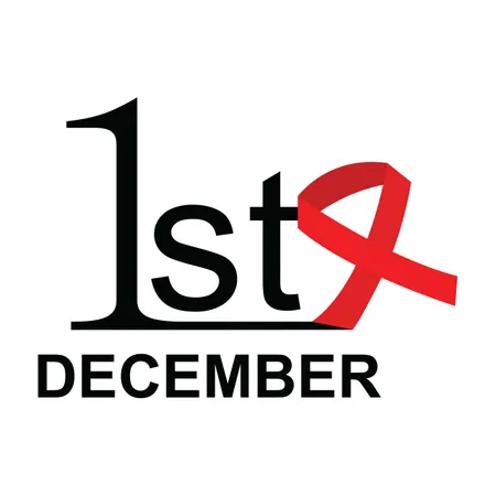 Banner With Red Ribbon. Poster With Symbol For World Aids Day, 1 December. Design Template, Vector Illustration.  Illustration